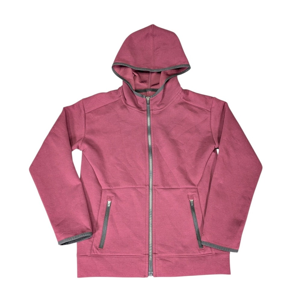 DSG Boys Medium 10-12 Full Zip Hoodie Burgundy Tech Fleece Jacket